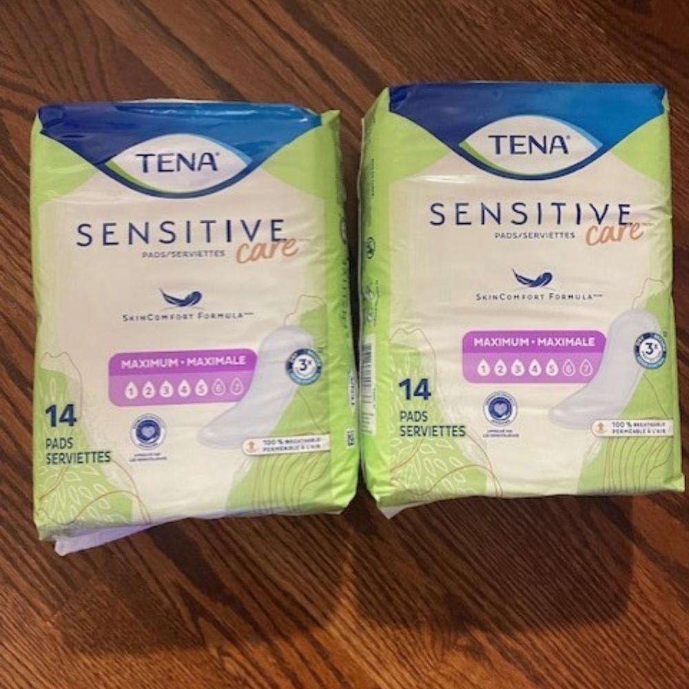 Lot of 2 Packs TENA # 5 Intimates Maximum Absorbency Incontinence Bladder Pads
